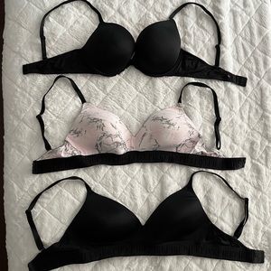 3 Victorias Secret Pink convertible bras